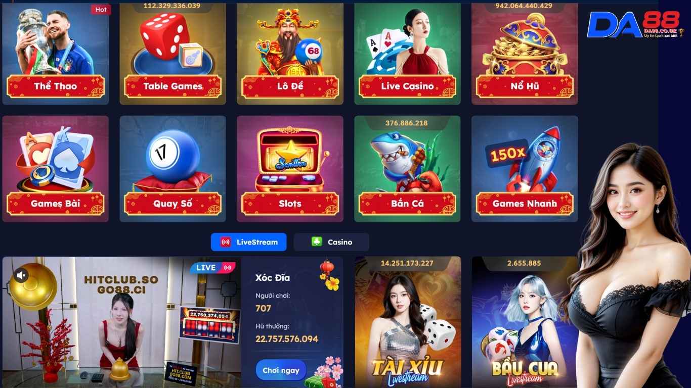 Khám phá hệ sinh thái đa tầng, đẳng cấp tại nhà cái DA88 Khám phá hệ sinh thái đa tầng, đẳng cấp tại nhà cái DA88