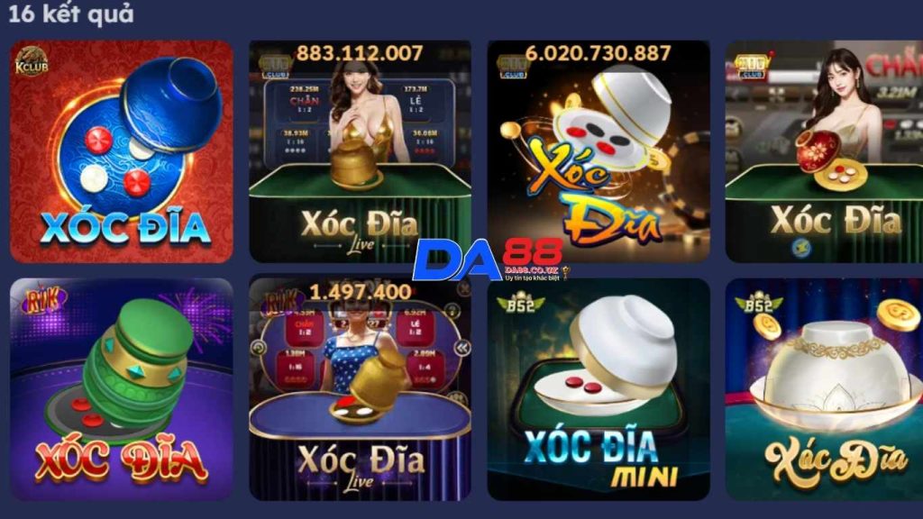 Điểm hấp dẫn của Xóc đĩa DA88