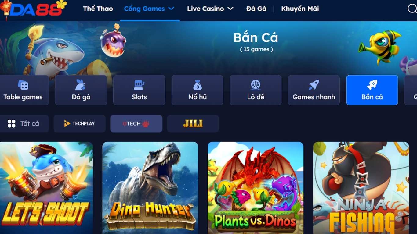 Giới thiệu đơn vị cung cấp game bắn cá Da88