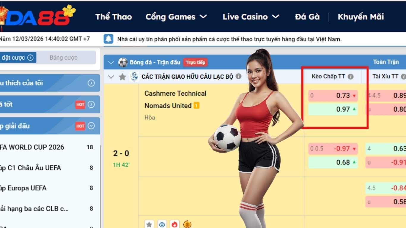 Hướng dẫn cách chơi kèo chấp bóng đá Da88