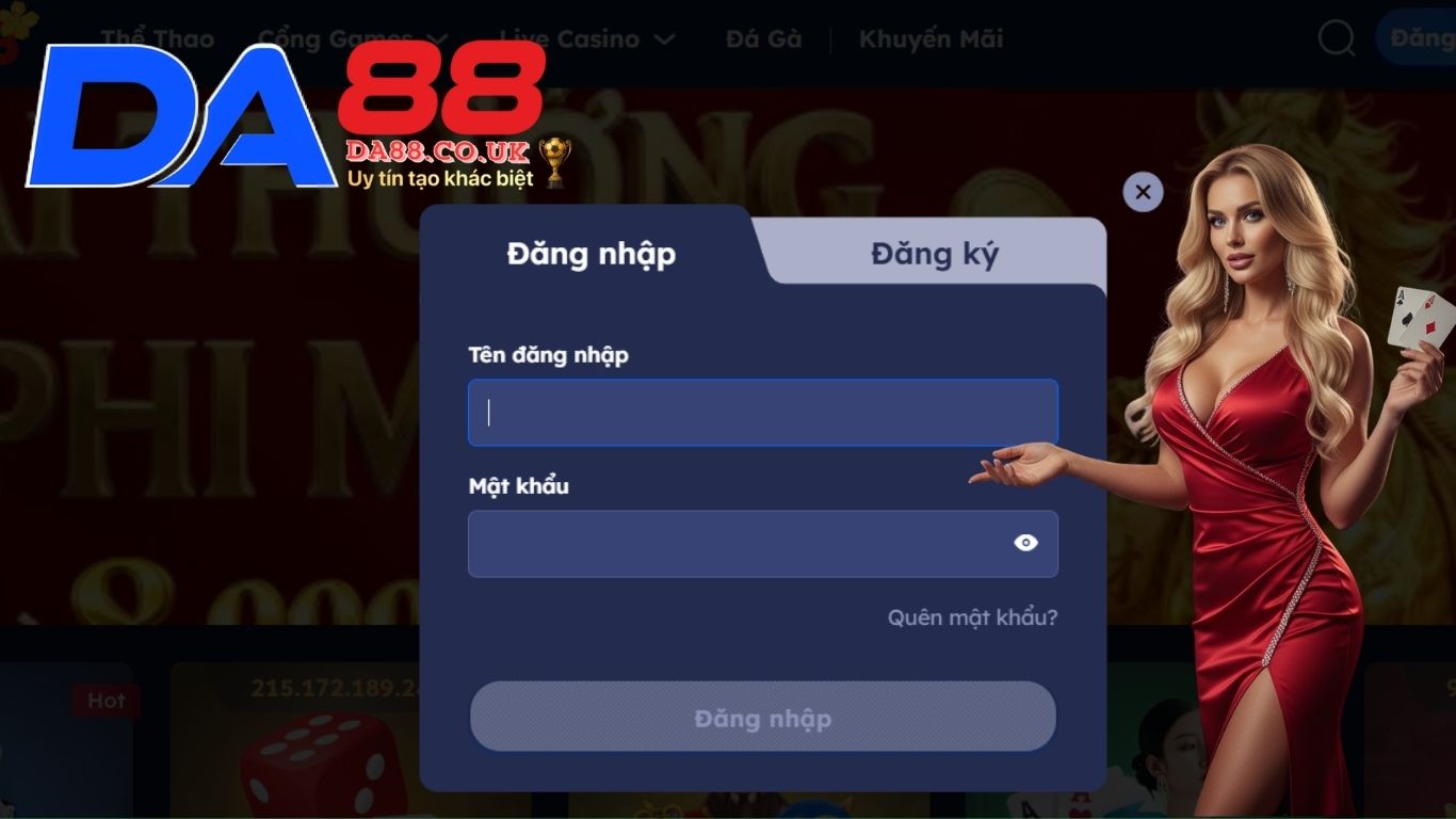 Hướng dẫn cách đăng nhập DA88