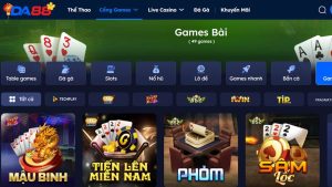 Ưu điểm của sảnh chơi game bài Da88